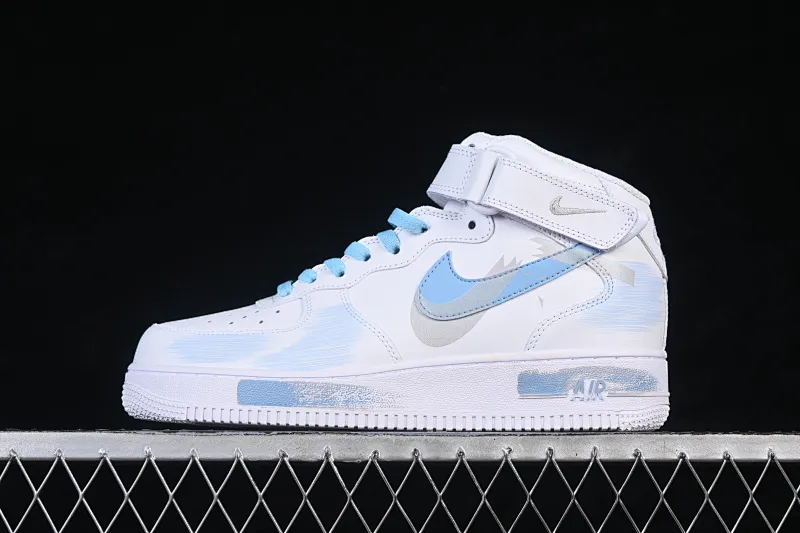 All categories Nk Air Force 1 Air Force series Nk Air Force 1 Mid Air Force mid-top Nike Air Force 1'07 Mid broken hook inkjet Air Force 1 mid-top casual sneakers ZH0316-124